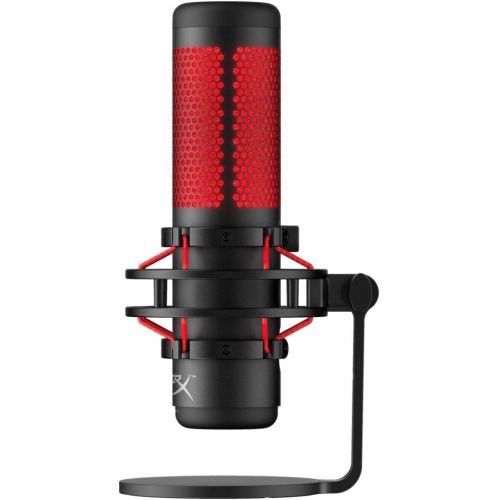  [아마존베스트]Newest HyperX - QuadCast USB Multi-Pattern Electret Condenser Microphone | 2020 Edition | For PS4, PC and Mac | Pop Filter | Anti-Vibration Shock Mount | | Red - Black | With KWALI