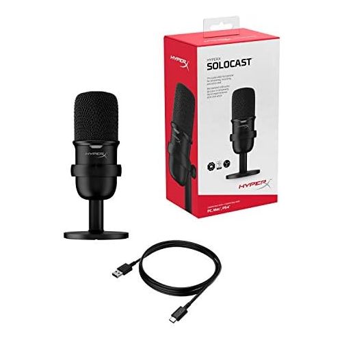  [아마존베스트]HyperX SoloCast USB Condenser Gaming Microphone for PC, PS4 and Mac, Tap-to-Mute Sensor, Cardioid Polar Pattern, Gaming, Streaming, Podcasts, Twitch, YouTube, Discord