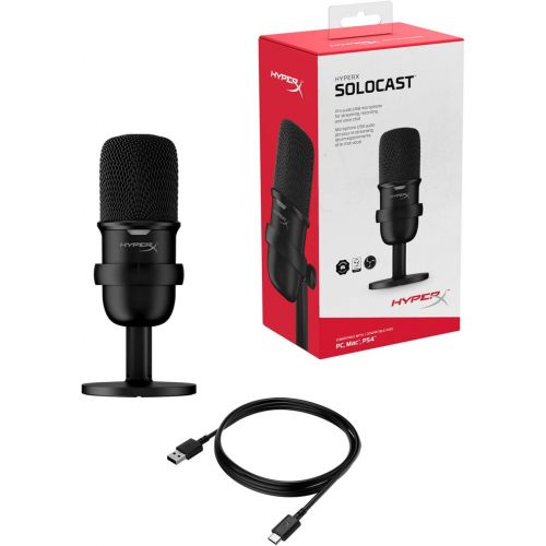  [아마존베스트]HyperX SoloCast USB Condenser Gaming Microphone for PC, PS4 and Mac, Tap-to-Mute Sensor, Cardioid Polar Pattern, Gaming, Streaming, Podcasts, Twitch, YouTube, Discord