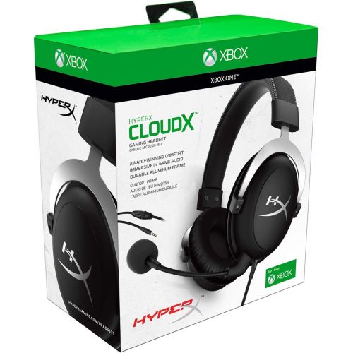  HyperX CloudX - Gaming Headset  Official Xbox Licensed Headset with Detachable mic  BlackSilver  Xbox One, PC, PUBG, Fortnite (HX-HS5CX-SR)