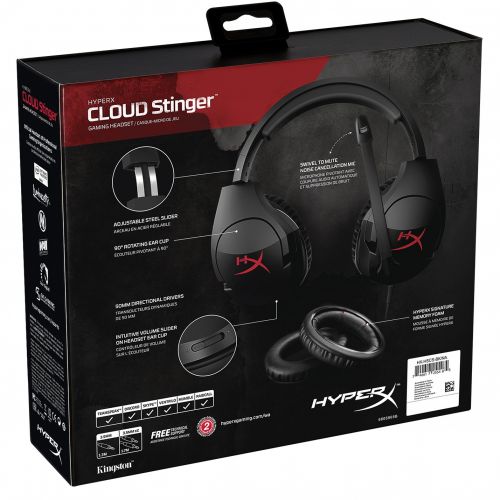  HyperX Cloud Stinger Gaming Headset for PC & PS4 (HX-HSCS-BKNA)