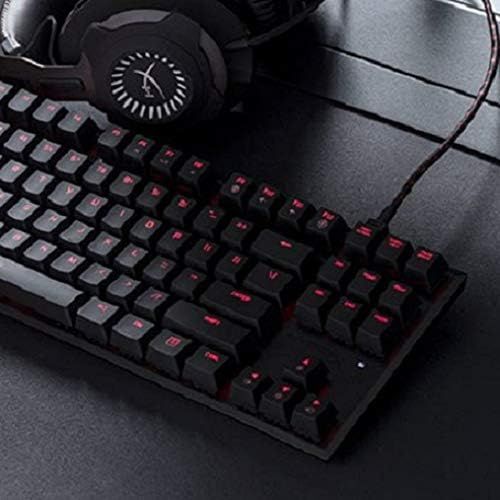  HyperX Alloy FPS Pro - Tenkeyless Mechanical Gaming Keyboard - 87-Key, Ultra-Compact Form Factor - Clicky - Cherry MX Blue - Red LED Backlit (HX-KB4BL1-USWW)