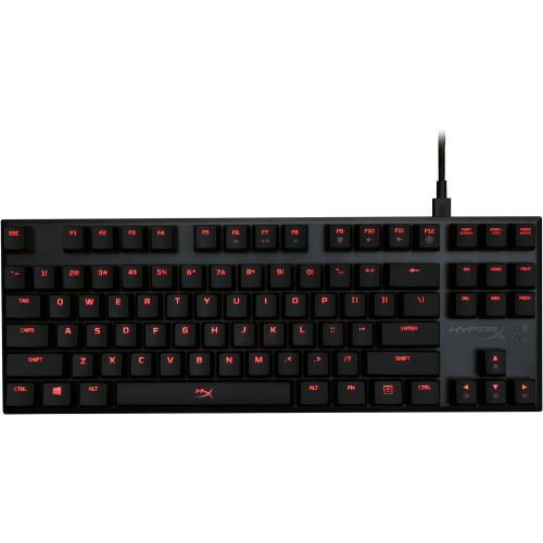  HyperX Alloy FPS Pro - Tenkeyless Mechanical Gaming Keyboard - 87-Key, Ultra-Compact Form Factor - Clicky - Cherry MX Blue - Red LED Backlit (HX-KB4BL1-USWW)