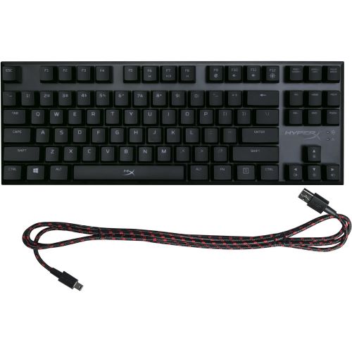  HyperX Alloy FPS Pro - Tenkeyless Mechanical Gaming Keyboard - 87-Key, Ultra-Compact Form Factor - Clicky - Cherry MX Blue - Red LED Backlit (HX-KB4BL1-USWW)