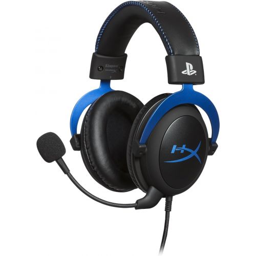  HyperX Cloud Gaming Headset - Playstation 4 - Officially Licensed by Sony Interactive Entertainment LLC for PS4 Systems - BlackBlue (HX-HSCLS-BLAM)