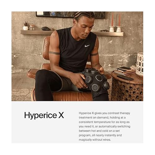  Hyperice X Knee Device - Advanced Heat and Cold Contrast Therapy - Pain and Inflammation Relief - Provides Increased Range of Motion - FSA/HSA Eligible