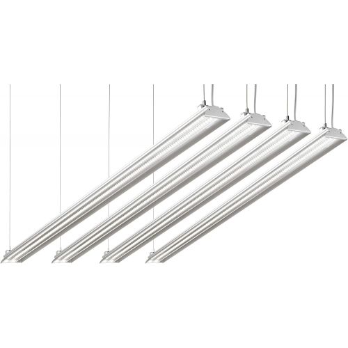  [아마존 핫딜] Hyperikon 4 Foot LED Shop Light, 100 Watt Replacement (35W), Shop and Garage Strip Lighting, Plug and Play, 5000K Crystal White, Clear, UL, DLC, 4 Pack