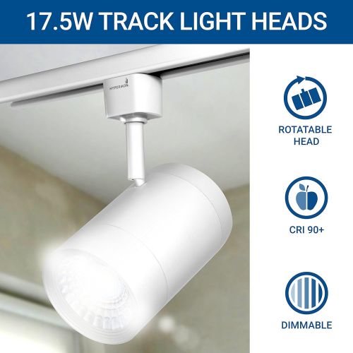  Hyperikon Track Light Head, H-Type Integrated LED Track Head, 17.5W (85W Equivalent), 4000K (Daylight Glow), 1200 Lumens, 40° Beam, CRI90+ Energy Star  for Accent Task Wall Art Ex
