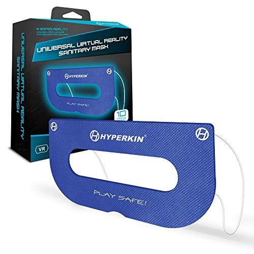  [아마존베스트]By Hyperkin Hyperkin Universal VR Sanitary Mask for HTC Vive/ PS VR/ Oculus Quest/ Oculus Rift/ Gear VR (Blue) (10-Pack)