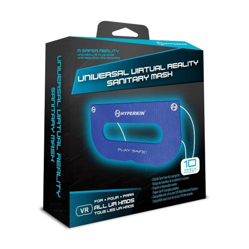  [아마존베스트]By Hyperkin Hyperkin Universal VR Sanitary Mask for HTC Vive/ PS VR/ Oculus Quest/ Oculus Rift/ Gear VR (Blue) (10-Pack)