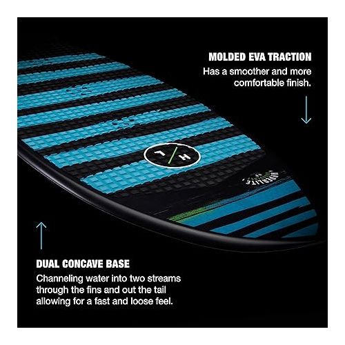  Hyperlite Broadcast Wakesurfer - Wakesurf Board Endorsed by Shaun Murray - Great for All Wake Surfers, from Beginners to Intermediate Riders