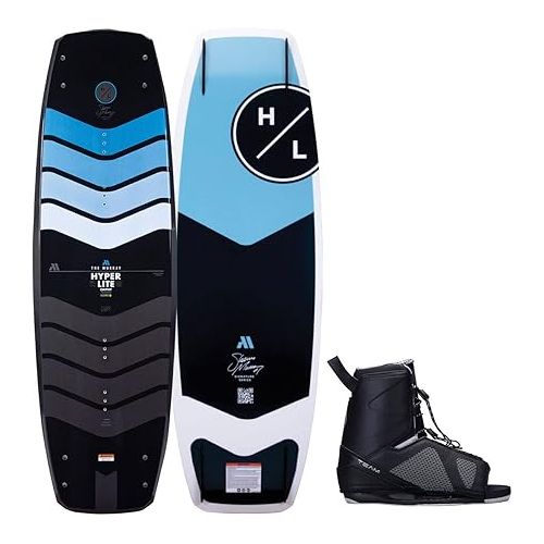  Hyperlite Murray Wakeboard with Open-Toe Adjustable Team Bindings Wakeboard Package - Perfect for Intermediate to Advanced Riders