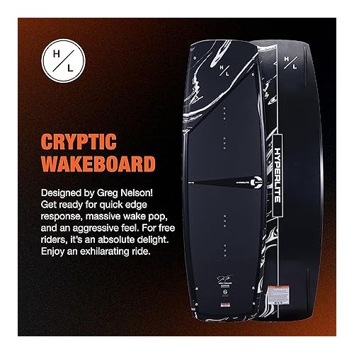  Hyperlite Cryptic Wakeboard + Remix Bindings Wakeboard Package - Perfect for Intermediate to Advanced Riders