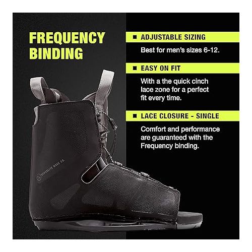  Hyperlite Motive Wakeboard + Frequency Bindings Wakeboard Package - Perfect for Beginner to Intermediate Riders