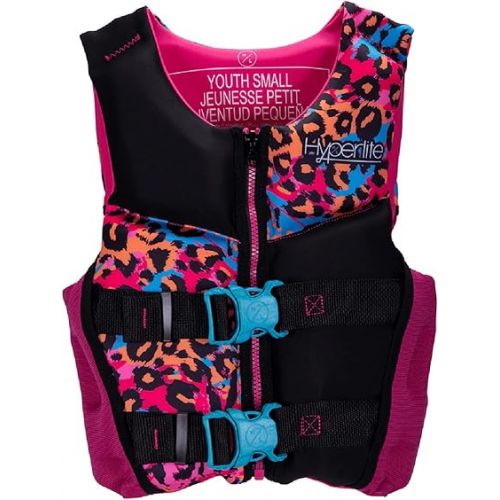  Hyperlite Indy CGA Girls Wakeboard Vest Pink/Black Sz S (50 to 75lbs)