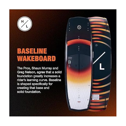  Hyperlite Baseline Wakeboard + Remix Bindings Wakeboard Package - Perfect for Beginner to Intermediate Riders