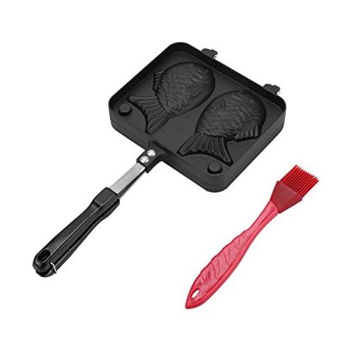  [아마존베스트]Hztyyier Bakeware Waffle Cake Maker Pan Double Layer Nonstick Coating with 2 Sided Fish Shape and Aluminium Alloy Mold