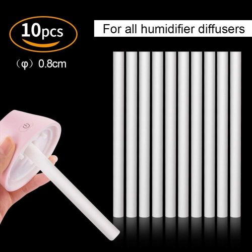  Hztyyier 10Pcs Humidifier Sticks Cotton Filter Sticks Refill Sticks Filter Replacement Wicks for Car Mini Humidifier Ultrasonic Aroma Diffuser
