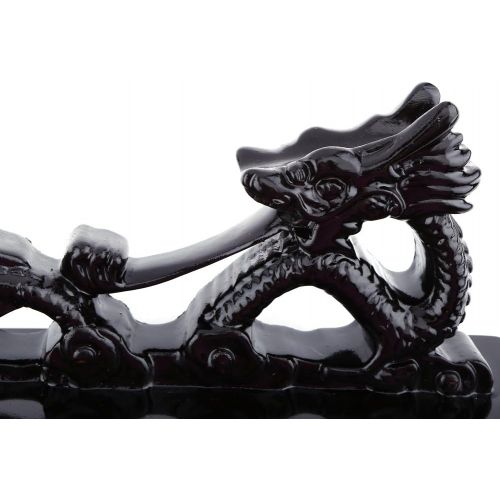  Hztyyier Ninja Sword Stand Display Dragon Resin Black Samurai Sword Holder Stand Display for Katana Wakizashi Tanto