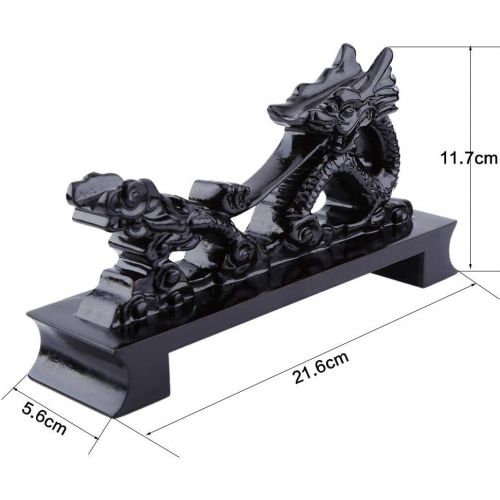  Hztyyier Ninja Sword Stand Display Dragon Resin Black Samurai Sword Holder Stand Display for Katana Wakizashi Tanto