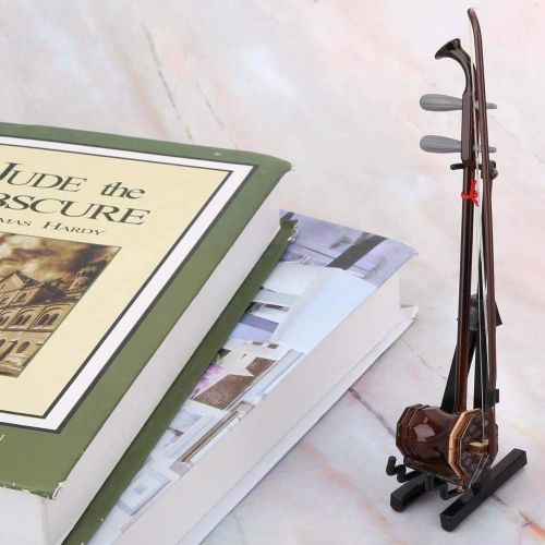  Hztyyier Miniature Wooden Erhu Model Mini Musical Instrument Dollhouse Ornaments Christmas Birthday Present Gift Home Dollhouse Decoration(15cm)