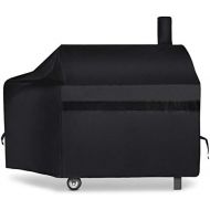 iCOVER Offset Smoker Cover, 60 inch Charcoal Pellet Grill Smoker Cover 600D Heavy Duty Waterproof BBQ Smoker Cover for Brinkmann Char-Broil Weber Nexgrill New Braunfels Oklahoma Jo