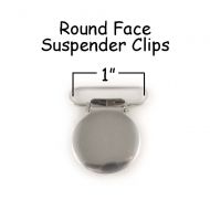I Craft for Less 100 Suspender/Pacifier Clips - 1 Round Face w/Rectangle Inserts