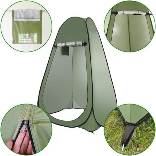  I IHAYNER Portable Outdoor Changing Tent Pop Up Privacy Instant Shower Tent,Rain Shelter with Window,Outdoor Toilet for Beach Camping Fishing Blue