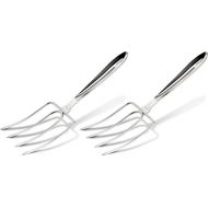 I Kito Stainless Steel Turkey Lifter,Set of 2 Heavy Roasted Turkey Meat Forks For Thanksgiving