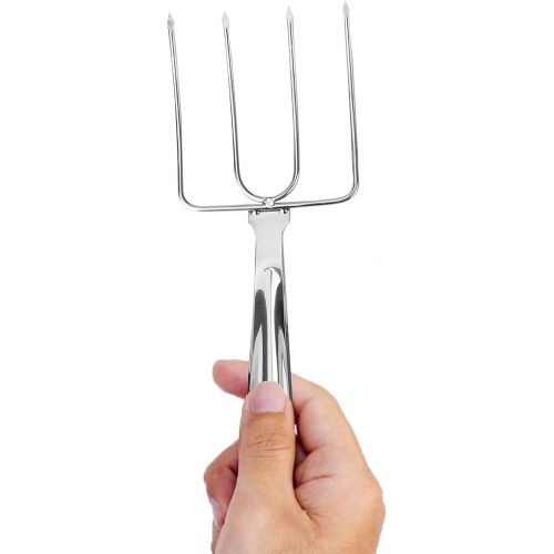  I Kito Stainless Steel Turkey Lifter,Set of 2 Heavy Roasted Turkey Meat Forks For Thanksgiving