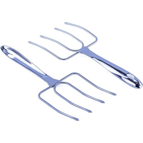  I Kito Stainless Steel Turkey Lifter,Set of 2 Heavy Roasted Turkey Meat Forks For Thanksgiving