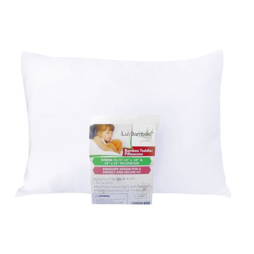  I LUV BAMBOO iLuvBamboo Toddler Pillowcase 2 Pack Set - Soft White 100% Bamboo - Shrink to Fit 13x18 and...