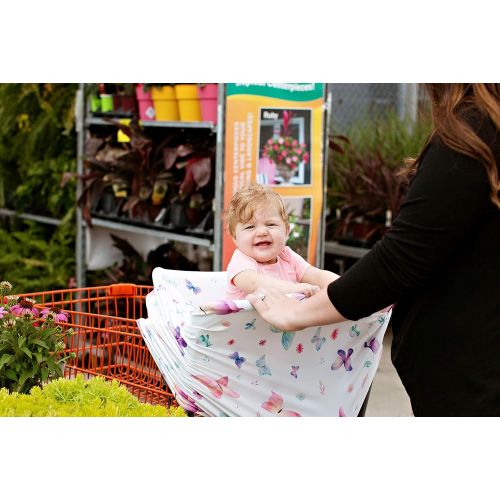  [아마존베스트]I LUV BAMBOO iLuvBamboo Car Seat Covers For Babies - Nursing Cover Multi-Use Protector - Infant Carseat Canopy, Stroller, Shopping Cart, Highchair, Breastfeeding & Scarf. Best Baby Gifts For Re