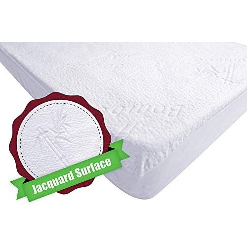  [아마존베스트]I LUV BAMBOO iLuvBamboo Crib Mattress Pad Protector - Waterproof Cover - Soft Natural Bamboo Jacquard Fitted Topper - Noiseless, Breathable & Hypoallergenic  Best Baby Gifts for Potty Training