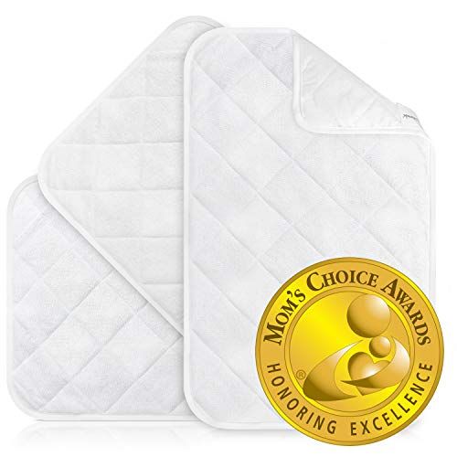  iLuvBamboo Changing Pad Liners  3 Pack  Waterproof, Portable, Extra Soft, Thicker, Longer & Wider Changing Table Cover  Reusable & Washable - Best Diaper Change Mat for Baby Gif