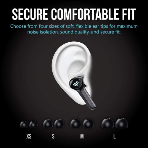  I LUV LTD iLuv SG100 Gaming Wireless Earbuds, Bluetooth in-Ear with Changing LED Lights Ultra-Low 60ms Latency and Hands-Free Call MEMS Microphone, Includes Compact Charging Case and 4 Ear T