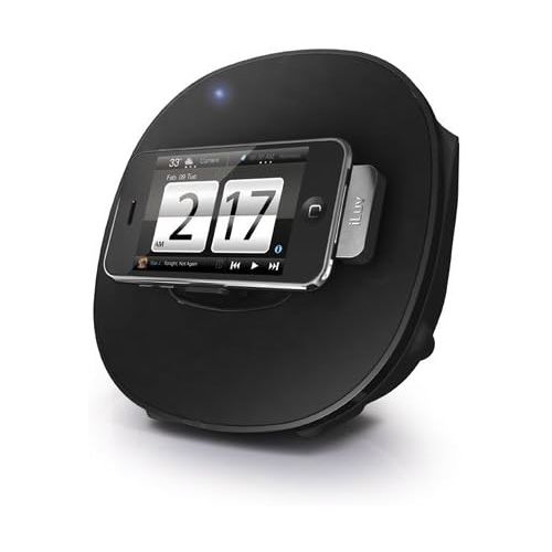  ILuv iLuv iMM190 App Station Alarm Clock Stereo Speaker Dock for iPod and iPhone (Black) (Discontinued by Manufacturer)