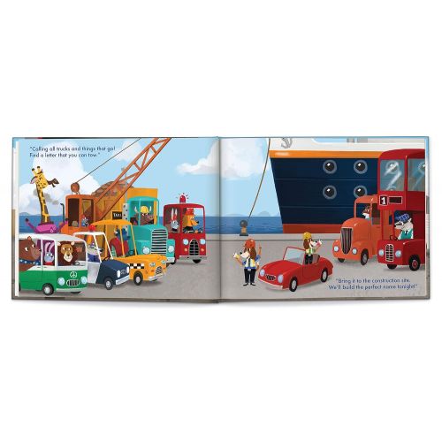  I See Me! Construction Trucks Diggers Book for Boys, Personalized Name Book for Kids