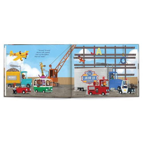  I See Me! Construction Trucks Diggers Book for Boys, Personalized Name Book for Kids