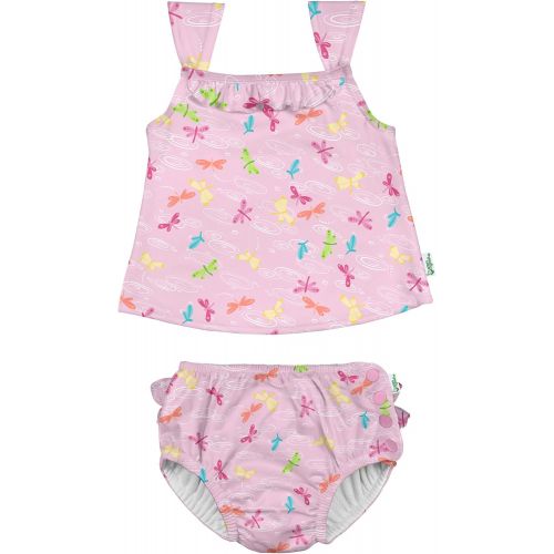  I play. i play. Baby & Toddler Girls Bow Tankini Swimsuit with Built-In Swim Diaper