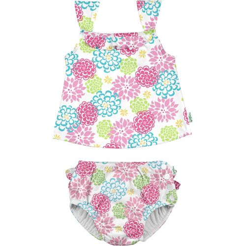  I play. i play. Baby & Toddler Girls Bow Tankini Swimsuit with Built-In Swim Diaper