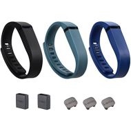 [아마존베스트]I-SMILE 3PCS Replacement Bands with Metal Clasps for Fitbit Flex, Set of 3 with 2 Piece Silicon Fastener Ring