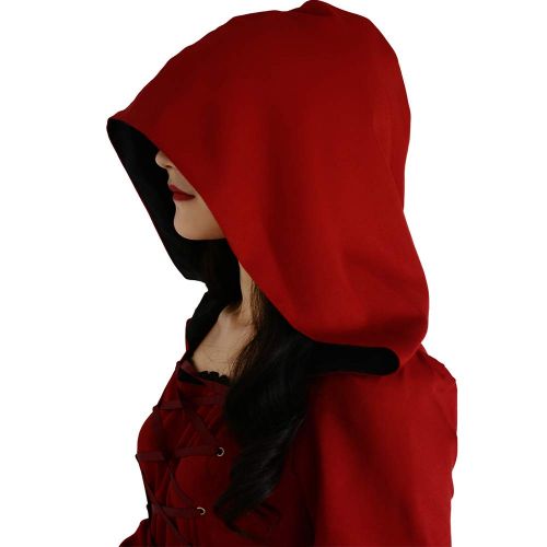  I-Youth Womens Witch Vampire Costume Medieval Renaissance Victorian Gothic Hooded Dress for Halloween Coaplay