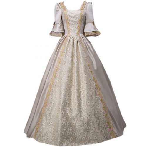  I-Youth Womens Royal Queen Medieval Renaissance Dresses Victorian Civil War Ball Gown Masquerade Costume