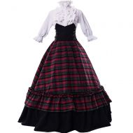 I-Youth Womens Victorian Rococo Dress Civil War Ball Gown Southern Belle Costumes