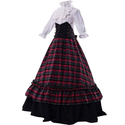  I-Youth Womens Victorian Rococo Dress Civil War Ball Gown Southern Belle Costumes