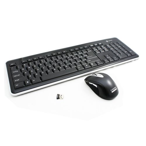  I-rocks I-Rocks RF-6577L-BK  Retro 2.4GHz Wireless Keyboard and Mouse Combo (Black)