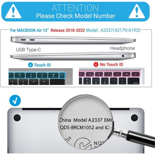  [아마존베스트]IBENZER New 2020 MacBook Air 13 inch Case M1 A2337 A2179 A1932, Hard Shell Case & Keyboard Cover & Screen Film for Apple Mac Air 13 Retina Display with Touch ID (2018-2020), Crysta