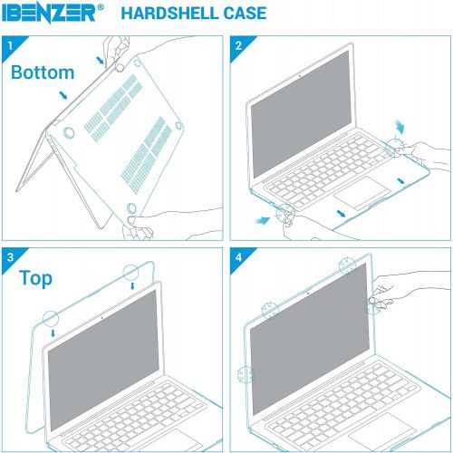  [아마존베스트]IBENZER MacBook Pro 13 Inch Case 2015 2014 2013 end 2012 A1502 A1425, Hard Shell Case with Keyboard Cover for Old Version Apple Mac Pro Retina 13, Crystal Clear, R13CYCL+1