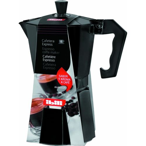  Ibili 612212 Espresso-Kocher fuer 12 Tassen, Schwarz